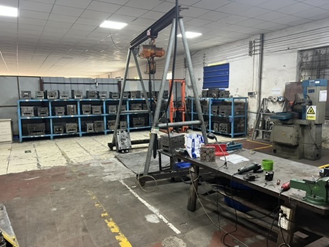 Equipment and workstations photographed during a Taotao factory visit