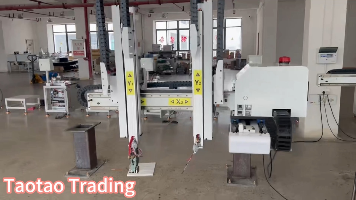 Factory automation equipment reviewed during a Taotao supplier visit
