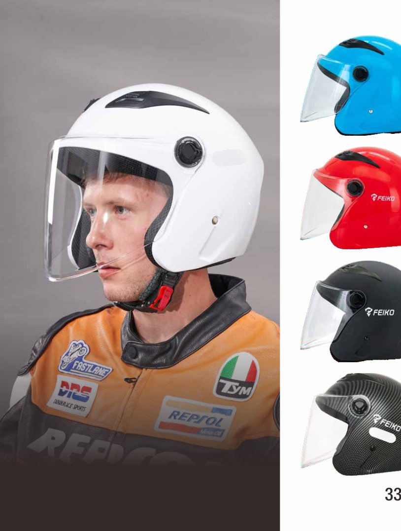 BH02 Open-face 3/4, scarf+taillight option product photo