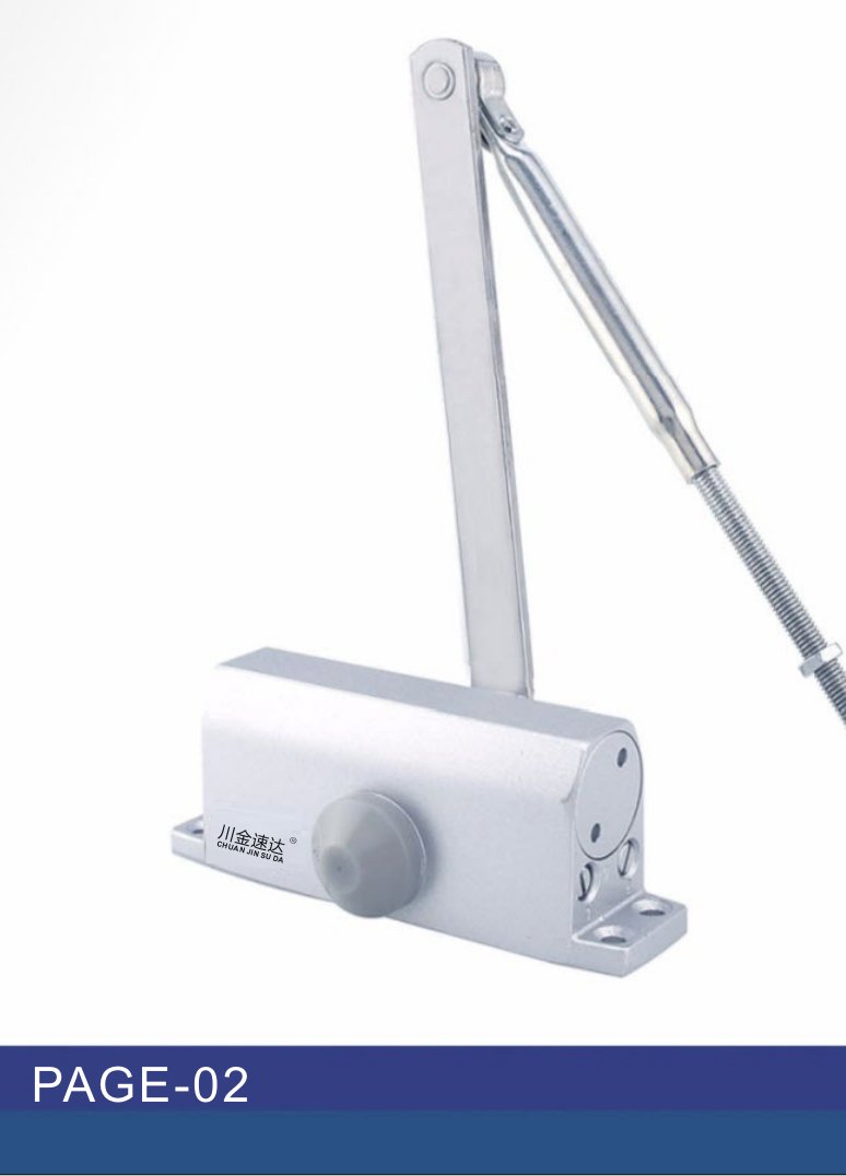 CJ061-S Fire-rated surface closer, medium square 162x19mm; 45-65kg (60 product photo
