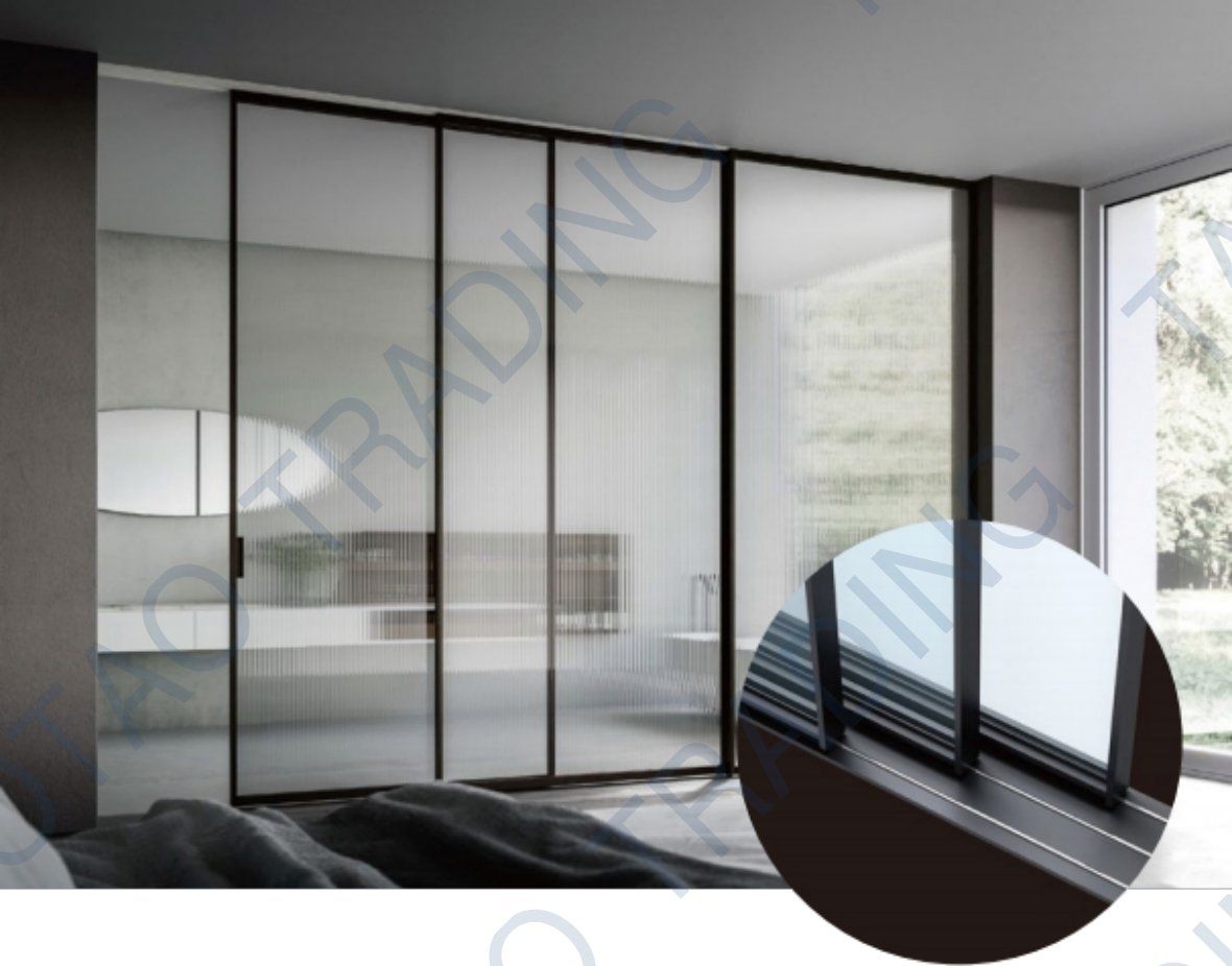 DW-16W Ultra-narrow interior swing door; 16mm profile; single glass product photo