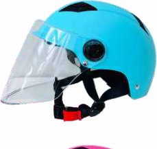 FK107 Half-face commuter, scarf+taillight catalogue view 3