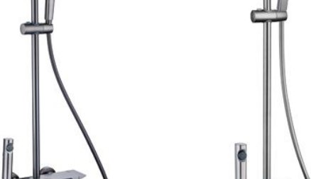 HP-10016 Shower column 4-function digital product photo