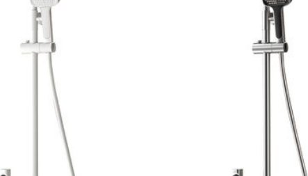 HP-11002 Thermostatic shower column 3-function digital product photo