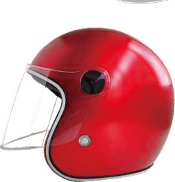 KU08 Vintage open-face Harley 3/4, bubble shield catalogue view 3