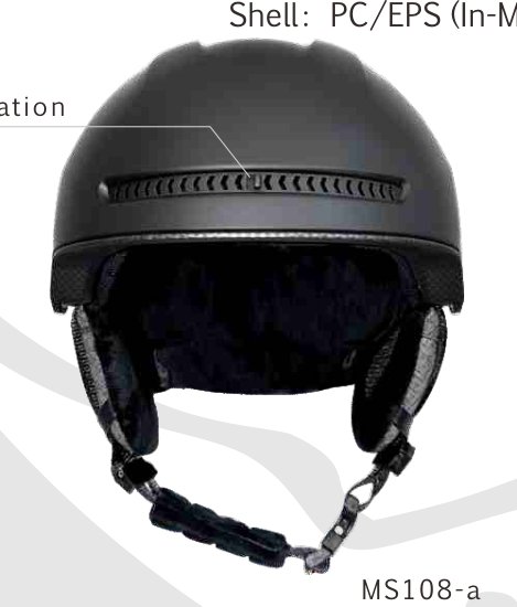 MS108 Ski, removable visor + vent switch, in-mould 550g catalogue view 2