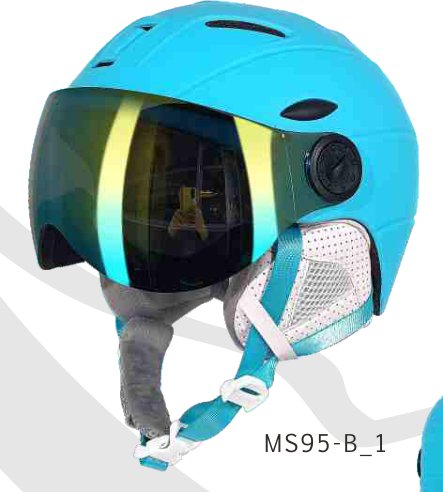 MS95B Kids ski visor, vents + LED 400g catalogue view 2