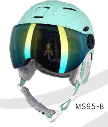 MS95B Kids ski visor, vents + LED 400g catalogue view 3