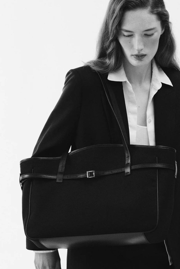 NB25-P19 Tote Bag (canvas & leather) product photo