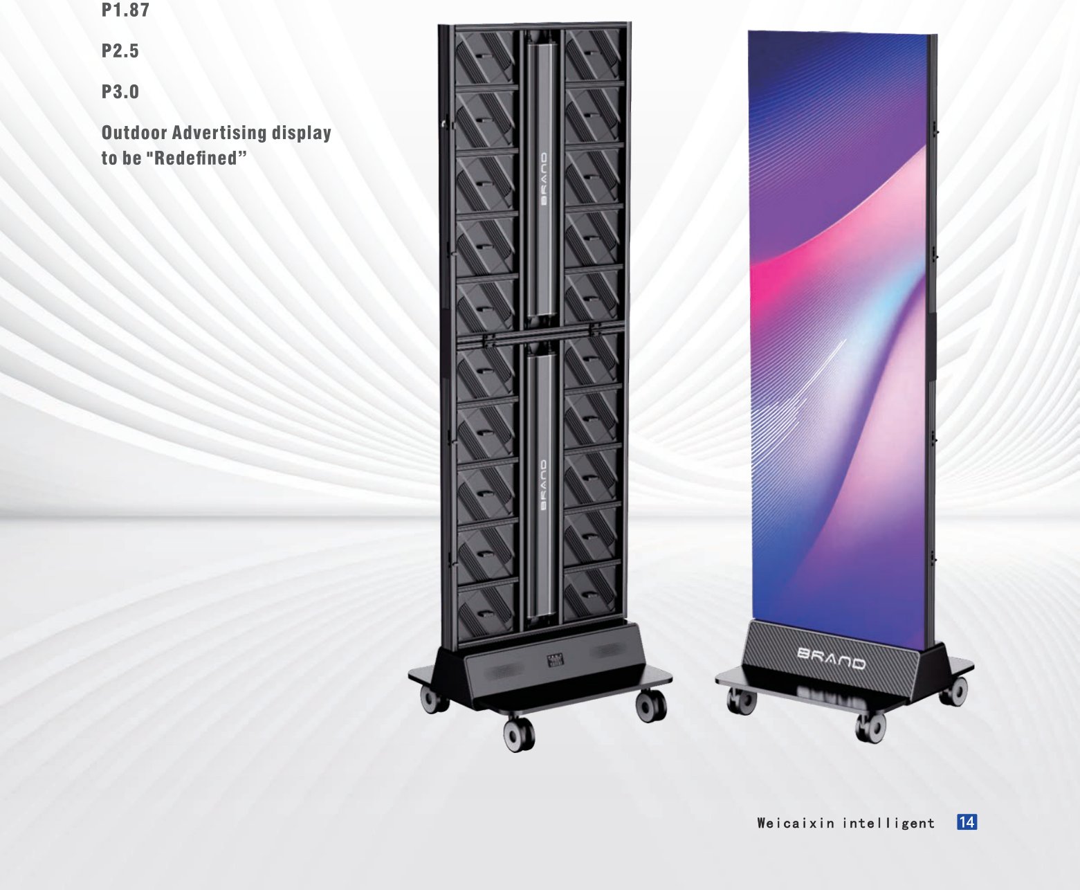 P2 Outdoor movable LED poster board catalogue view 2