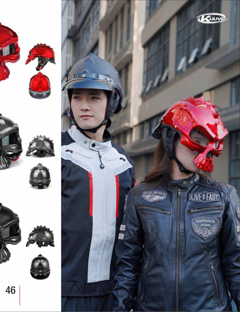 Novelty skull open-face, flip mask product photo