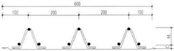 Reinforced truss decking TD-A; chord Φ6-14; base S250/Z120 t0.4-0.8; h catalogue view 3