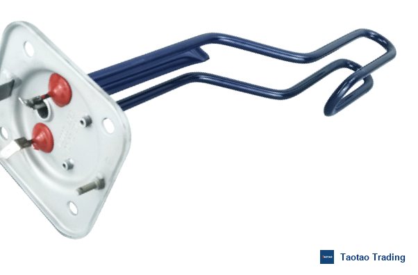 Flange-mounted electric tubular heating element for water heaters
