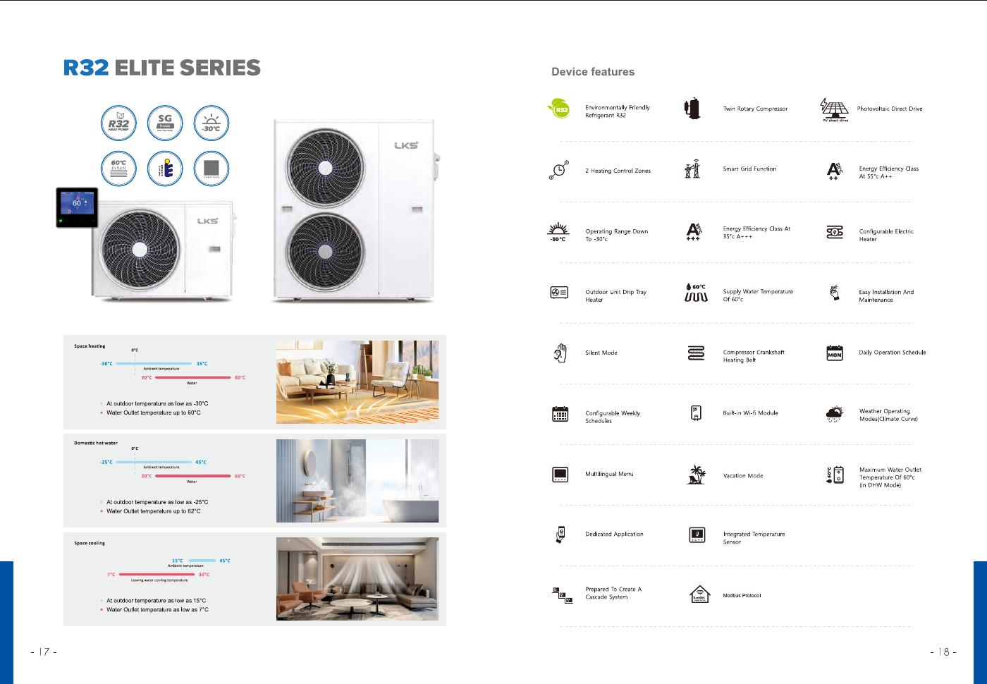 R32 Elite inverter air-to-water heat pump series
