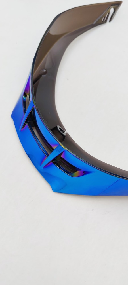 Model-compatible motorcycle helmet rear spoilers — supplier catalogue photos