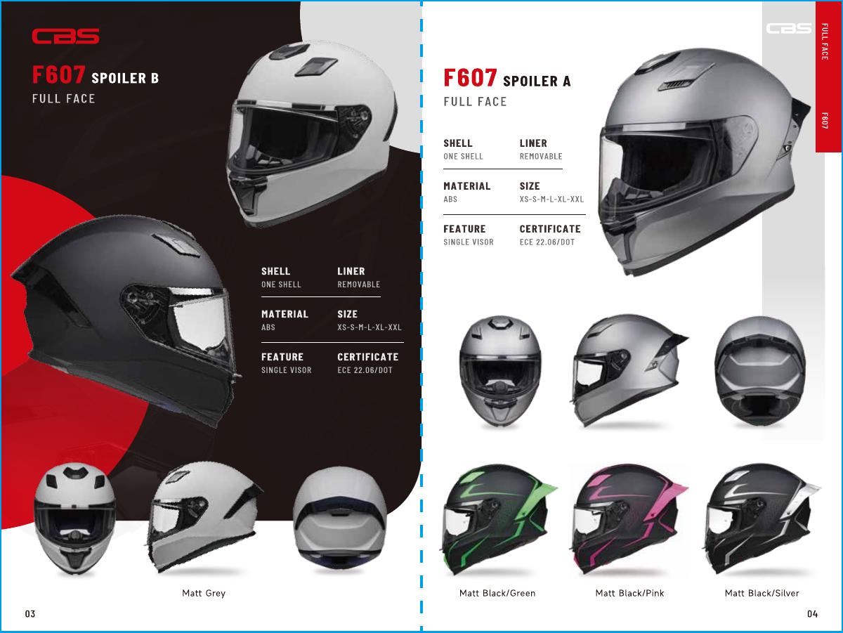 F607 ABS full-face motorcycle helmet for OEM sourcing