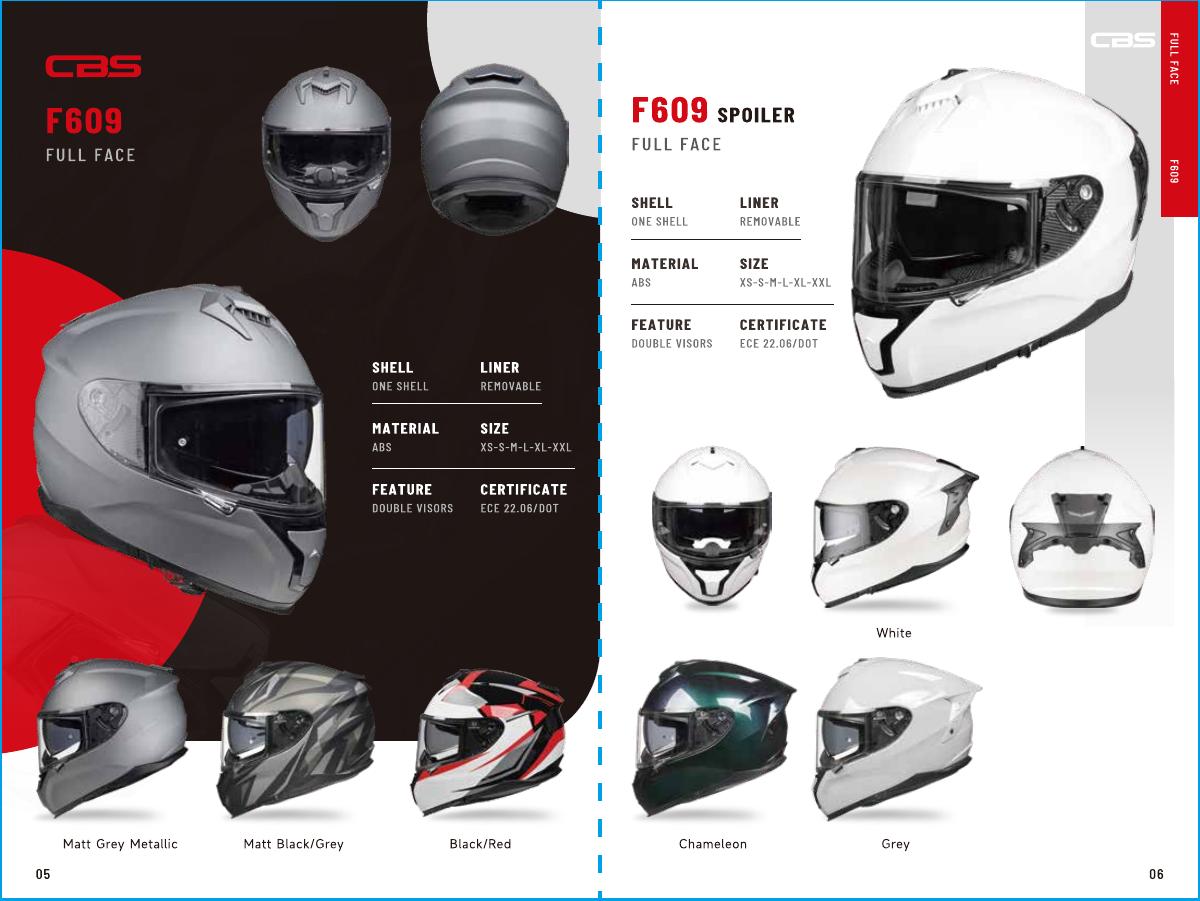 F609 double-visor full-face motorcycle helmet