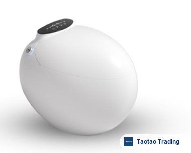 Egg-shaped smart toilet with automatic open/close cover