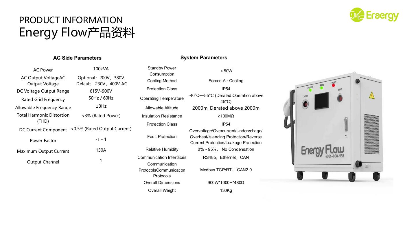 Energy Flow 100 kVA Power Conversion Unit catalog reference